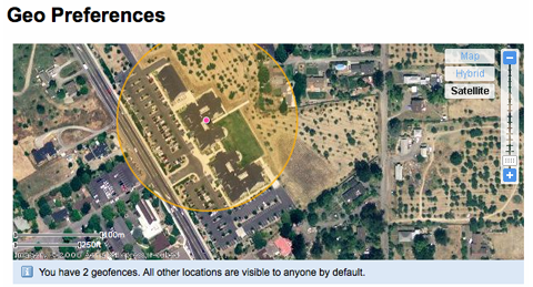 Flickr geofence example