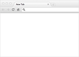 Blank browser window