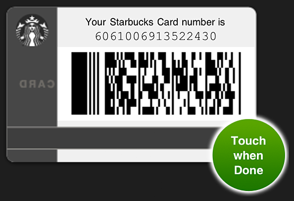 Screenshot of Jonathan Stark's Starbucks card